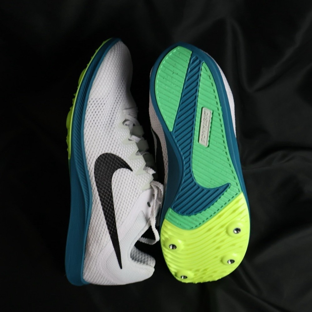 Nike Zoom Rival Distance FZ9653-102 White Spruce Track Spikes Mens Sz 8.5 + Bag - Picture 4 of 12